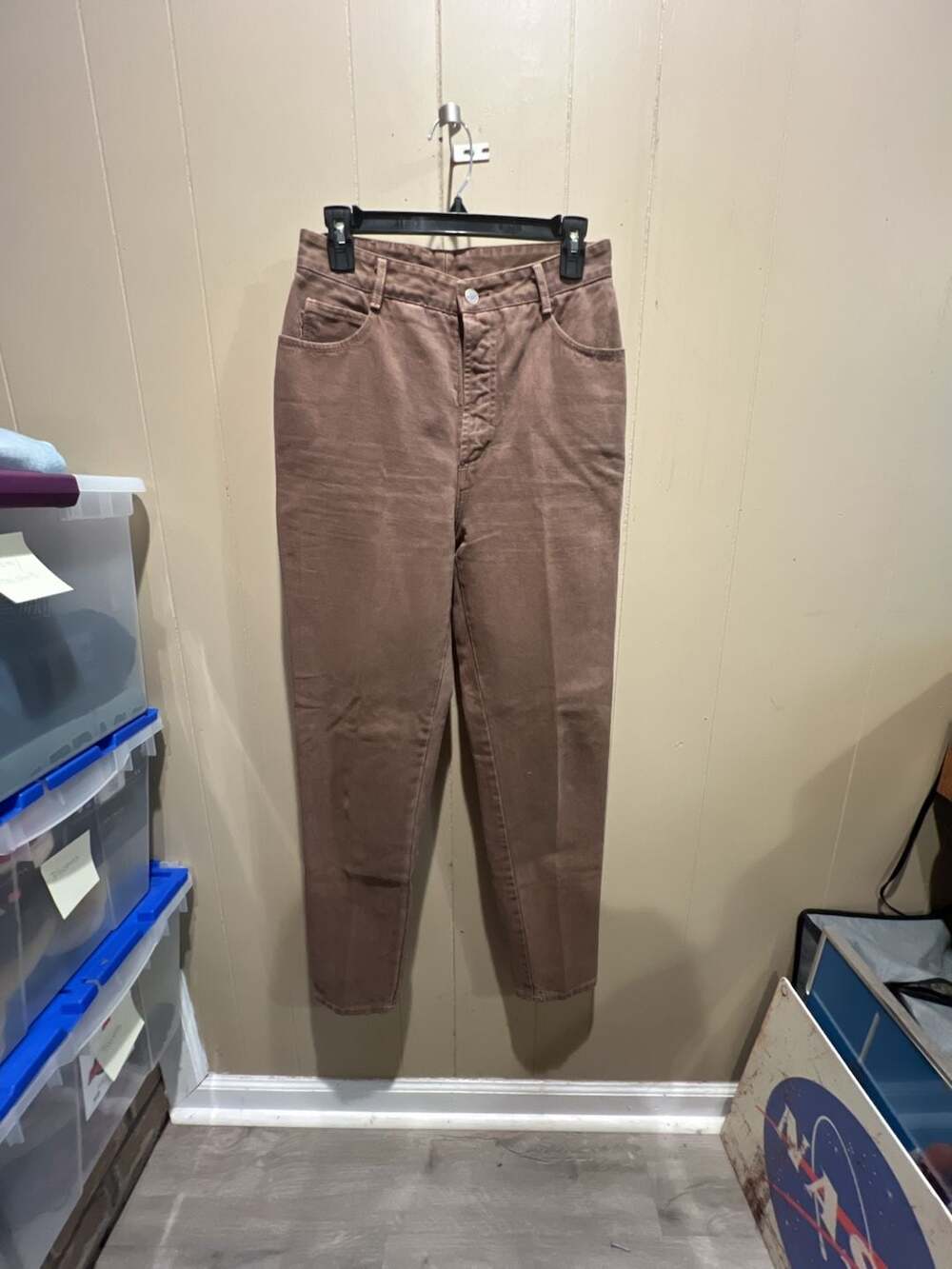 Vintage Bongo by Gene Montesano Brown High-Waisted Jeans Style 1-02